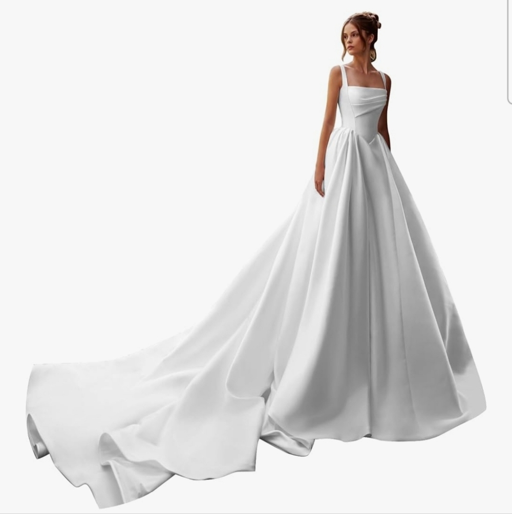 Square Neck Wedding Dress